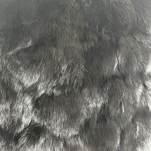 Vintage 1980s Dyed Black Rabbit Fur Jacket Women’s Size Medium - Picture 6 of 13
